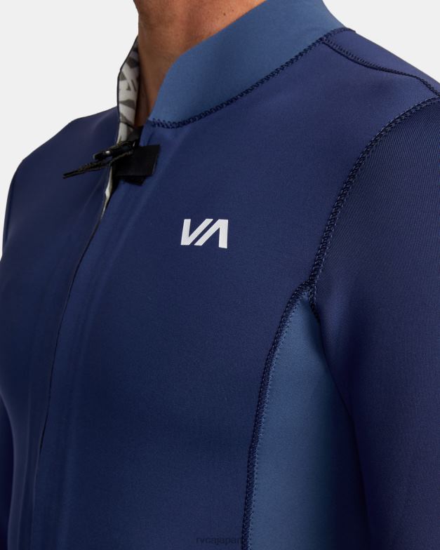 衣類 TP8J616 海軍 RVCA ユニセックス 2mmバランスフロントジップウェットスーツジャケット