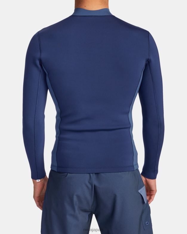 衣類 TP8J616 海軍 RVCA ユニセックス 2mmバランスフロントジップウェットスーツジャケット