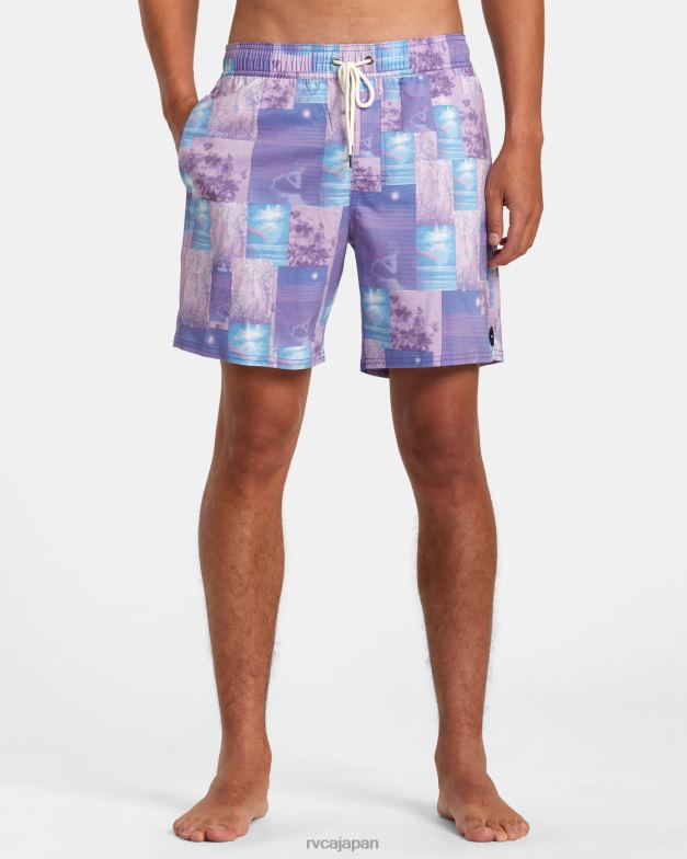 ボトムス TP8J61 ライトパープル RVCA ユニセックス コリン・サシンガム エラスティックボードショーツ 17