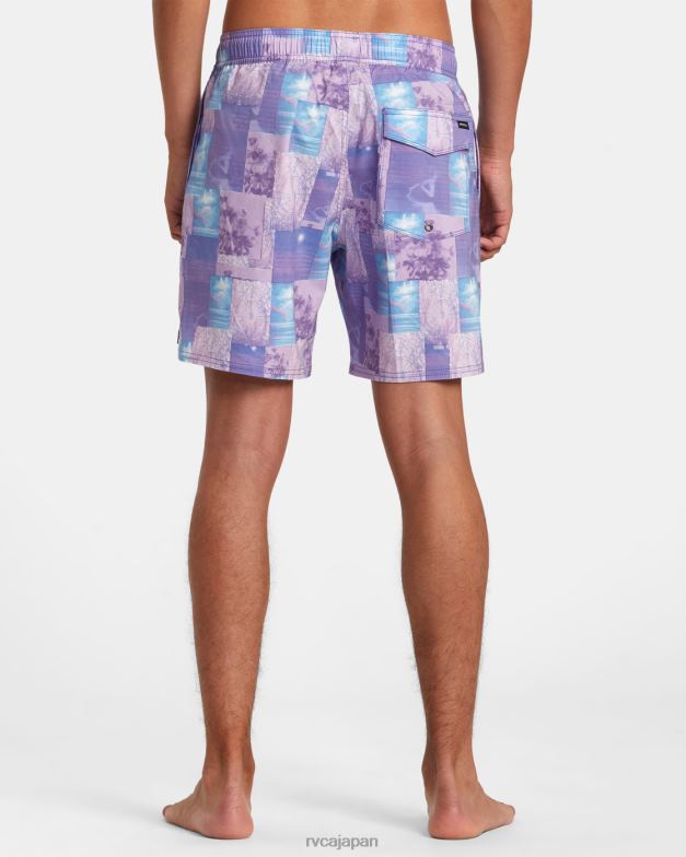 ボトムス TP8J61 ライトパープル RVCA ユニセックス コリン・サシンガム エラスティックボードショーツ 17