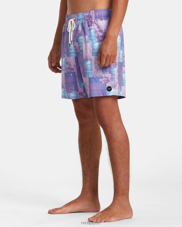 ボトムス TP8J61 ライトパープル RVCA ユニセックス コリン・サシンガム エラスティックボードショーツ 17