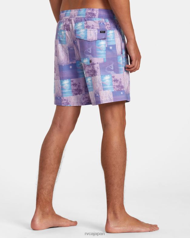 ボトムス TP8J61 ライトパープル RVCA ユニセックス コリン・サシンガム エラスティックボードショーツ 17