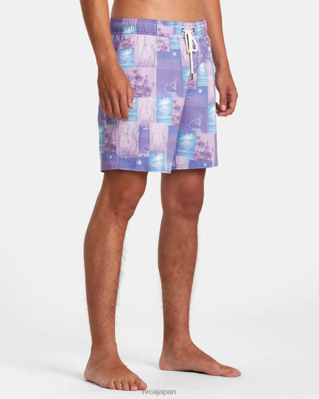 ボトムス TP8J61 ライトパープル RVCA ユニセックス コリン・サシンガム エラスティックボードショーツ 17