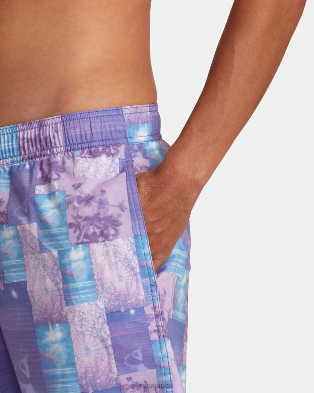 ボトムス TP8J61 ライトパープル RVCA ユニセックス コリン・サシンガム エラスティックボードショーツ 17