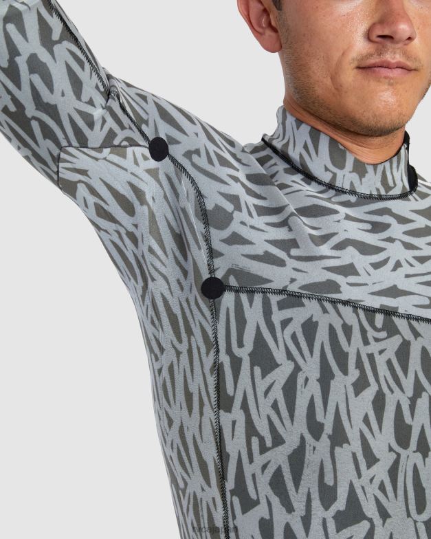 衣類 TP8J629 黒 RVCA ユニセックス 2mm ベンジー アンプ フロント ジップ ウェットスーツ ジャケット