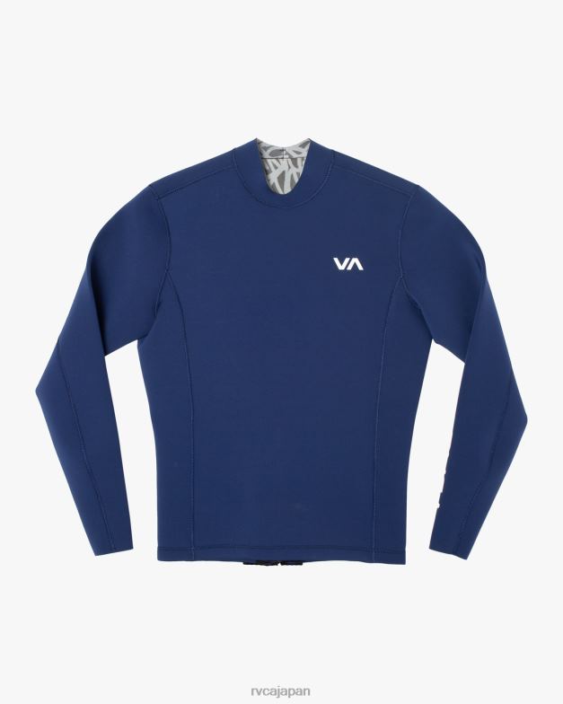 衣類 TP8J630 海軍 RVCA ユニセックス 2mmバランスバックジップウェットスーツジャケット