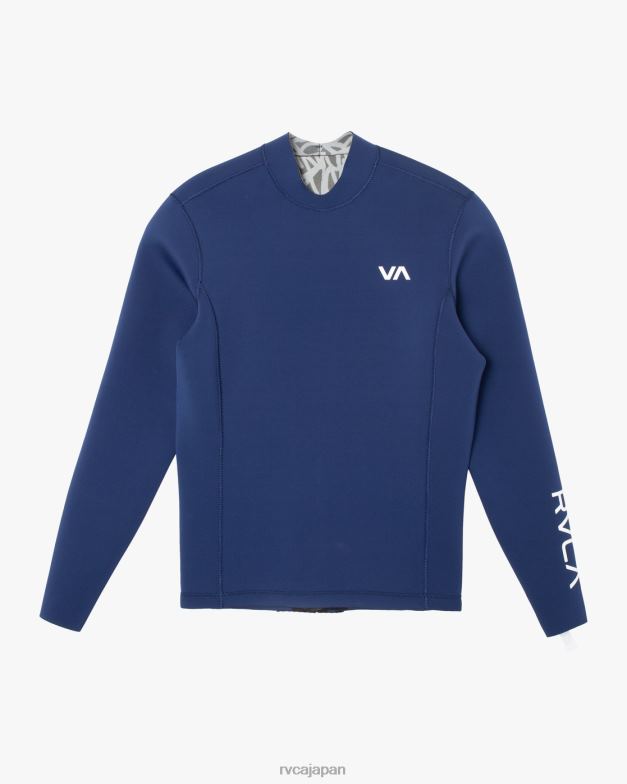 衣類 TP8J630 海軍 RVCA ユニセックス 2mmバランスバックジップウェットスーツジャケット