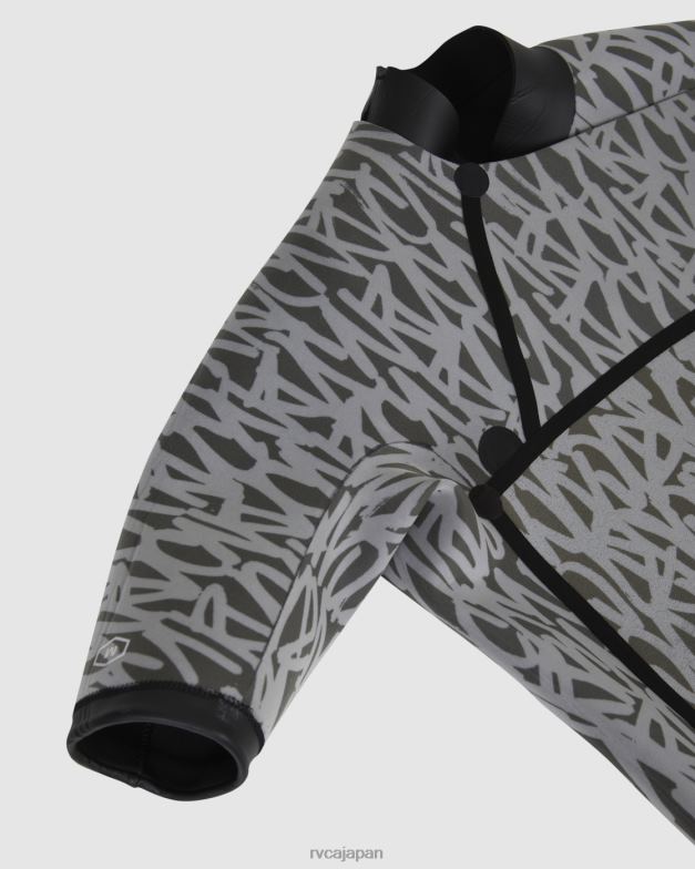 衣類 TP8J635 黒 RVCA ユニセックス 2/2バランスチェストジップ半袖フルスーツ