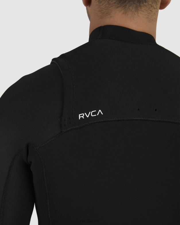 衣類 TP8J635 黒 RVCA ユニセックス 2/2バランスチェストジップ半袖フルスーツ