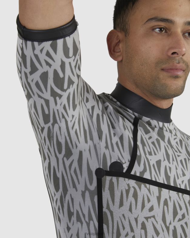 衣類 TP8J635 黒 RVCA ユニセックス 2/2バランスチェストジップ半袖フルスーツ