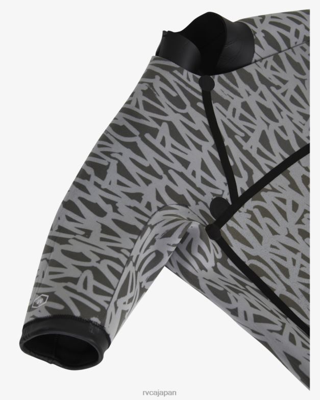 衣類 TP8J635 黒 RVCA ユニセックス 2/2バランスチェストジップ半袖フルスーツ