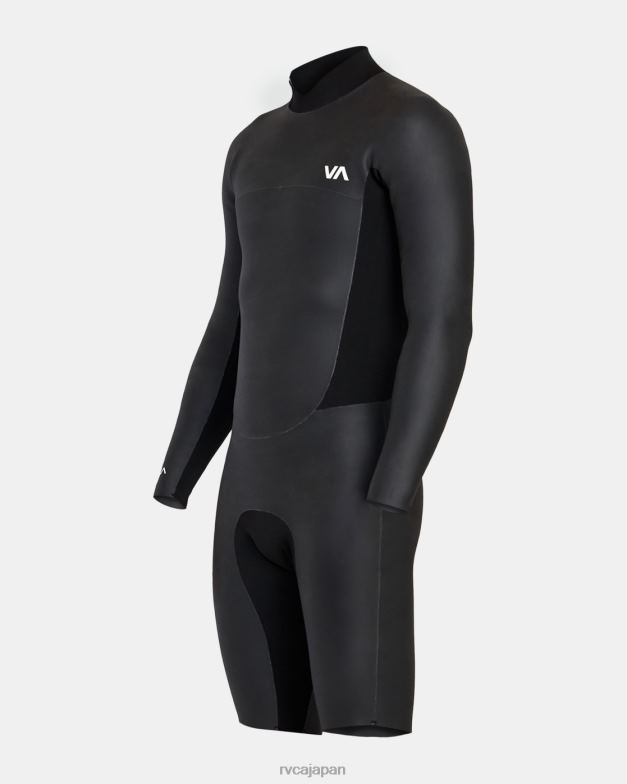 衣類 TP8J637 黒 RVCA ユニセックス 2/2 バランス スムージー 長袖スプリングスーツ