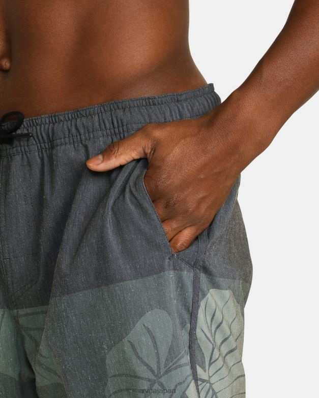 衣類 TP8J642 オリーブ RVCA 男性 ハワイヨガーハイブリッド伸縮性アスレチックショーツ 17