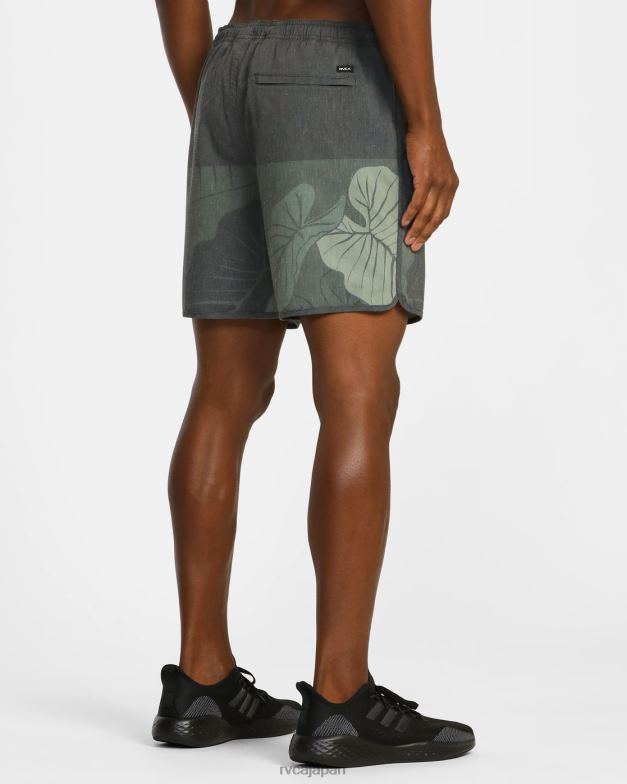 衣類 TP8J642 オリーブ RVCA 男性 ハワイヨガーハイブリッド伸縮性アスレチックショーツ 17