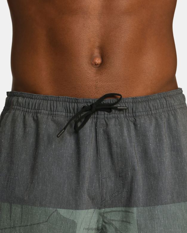 衣類 TP8J642 オリーブ RVCA 男性 ハワイヨガーハイブリッド伸縮性アスレチックショーツ 17