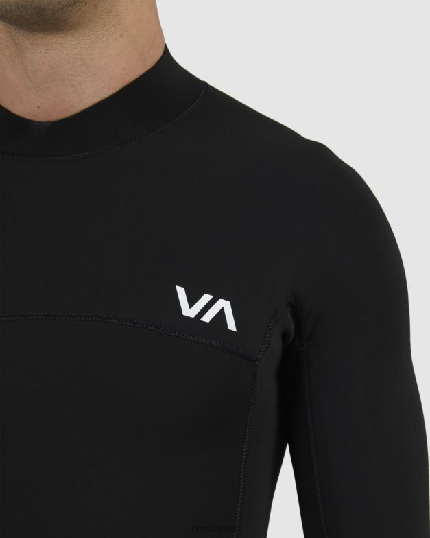 衣類 TP8J647 黒 RVCA ユニセックス 3/2バランスバックジップフルスーツ