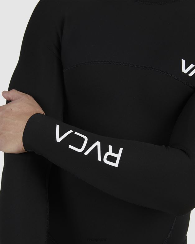 衣類 TP8J647 黒 RVCA ユニセックス 3/2バランスバックジップフルスーツ