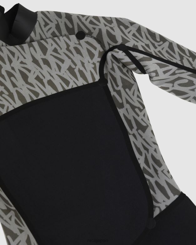 衣類 TP8J647 黒 RVCA ユニセックス 3/2バランスバックジップフルスーツ