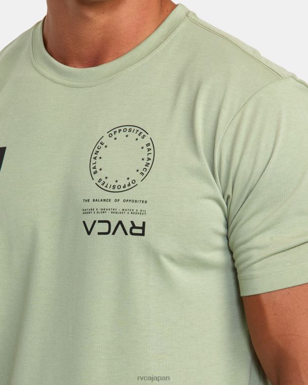 衣類 TP8J668 灰色の軍隊 RVCA 男性 VAマークTシャツ