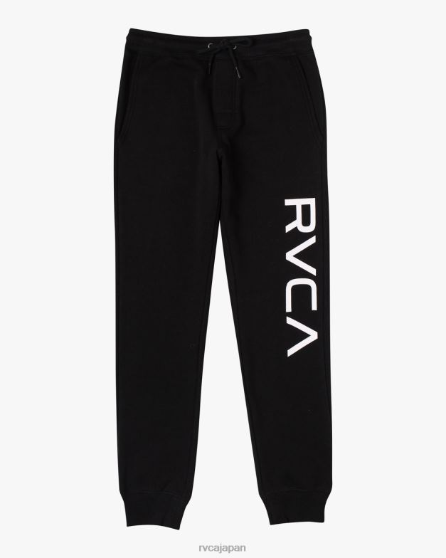 ボトムス TP8J678 黒 RVCA 男の子たち 大きなスウェットパンツ