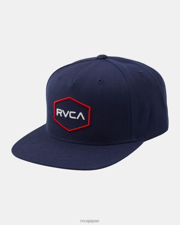 アクセサリー TP8J689 海軍 RVCA 男性 コモンウェルス スナップバック ハット