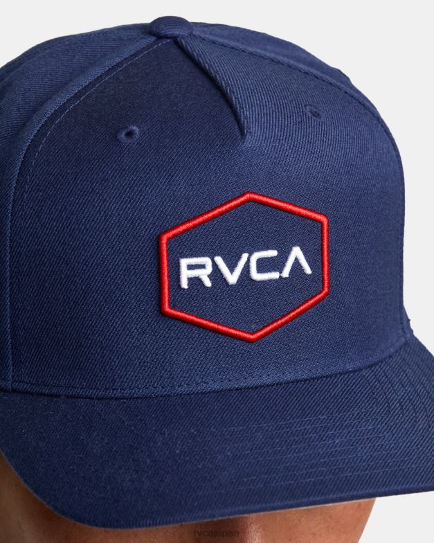 アクセサリー TP8J689 海軍 RVCA 男性 コモンウェルス スナップバック ハット