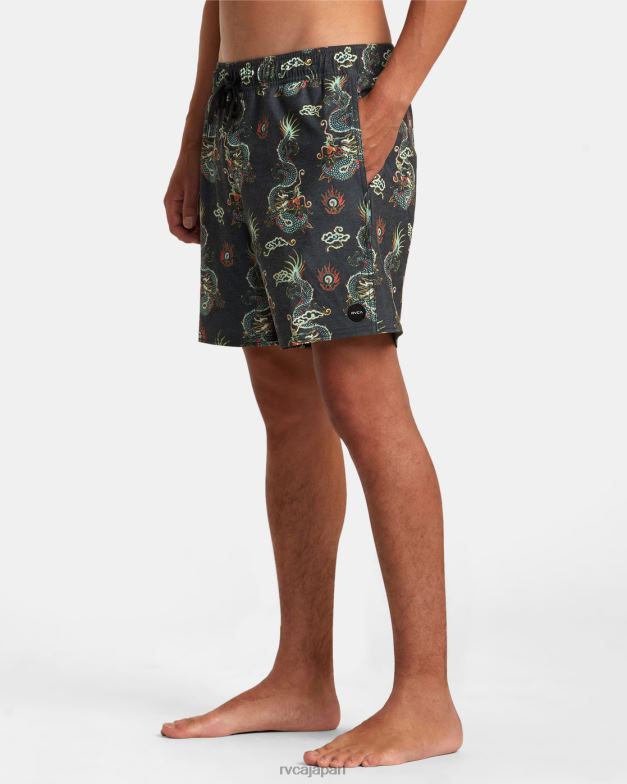 ボトムス TP8J68 マルチ RVCA ユニセックス アトラス エラスティック ウエスト ボードショーツ 17