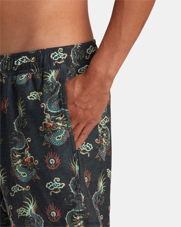 ボトムス TP8J68 マルチ RVCA ユニセックス アトラス エラスティック ウエスト ボードショーツ 17