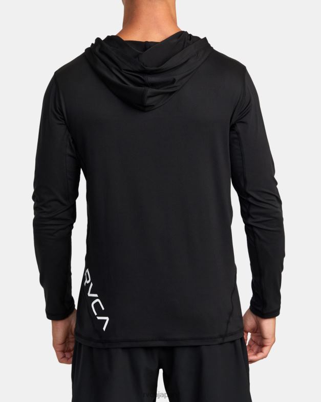 衣類 TP8J713 黒 RVCA 男性 スポーツベントテクニカルフードトップ