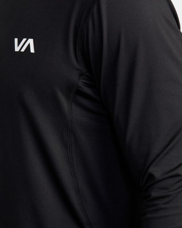 衣類 TP8J713 黒 RVCA 男性 スポーツベントテクニカルフードトップ