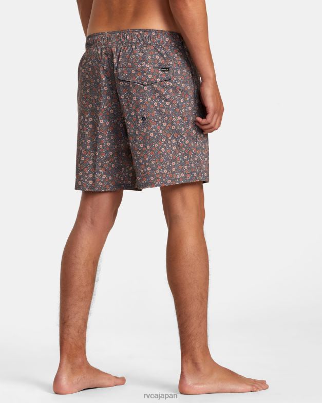 ボトムス TP8J71 ムーディーブルー RVCA ユニセックス バーンズ エラスティックウエスト ボードショーツ 17