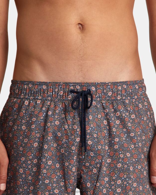 ボトムス TP8J71 ムーディーブルー RVCA ユニセックス バーンズ エラスティックウエスト ボードショーツ 17