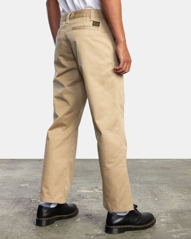衣類 TP8J724 カーキ RVCA 男性 アメリカーナ チノパンツ