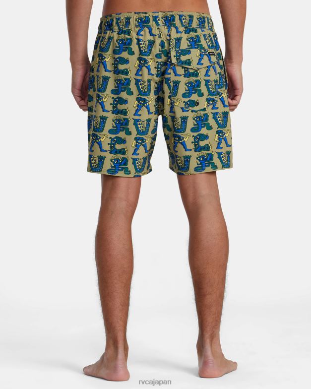 ボトムス TP8J72 アボカド RVCA ユニセックス 伸縮性ウエストボードショーツ 17