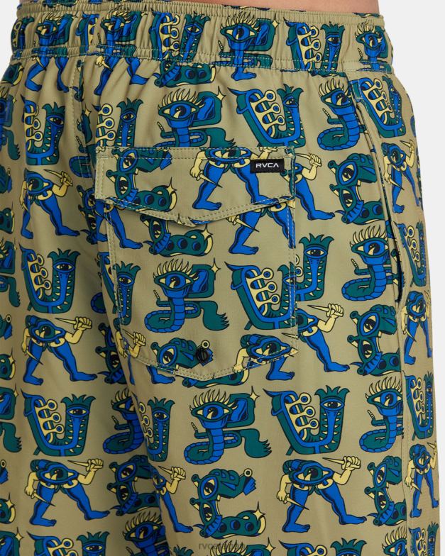 ボトムス TP8J72 アボカド RVCA ユニセックス 伸縮性ウエストボードショーツ 17