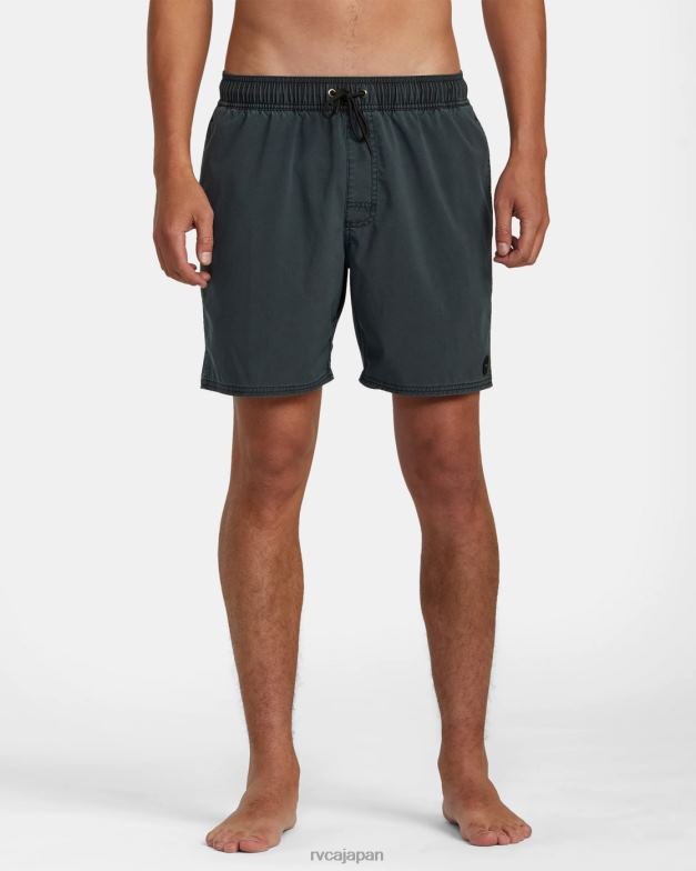 ボトムス TP8J744 黒 RVCA ユニセックス VA ピグメント エラスティック ウエスト ボードショーツ 17