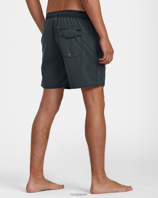 ボトムス TP8J744 黒 RVCA ユニセックス VA ピグメント エラスティック ウエスト ボードショーツ 17