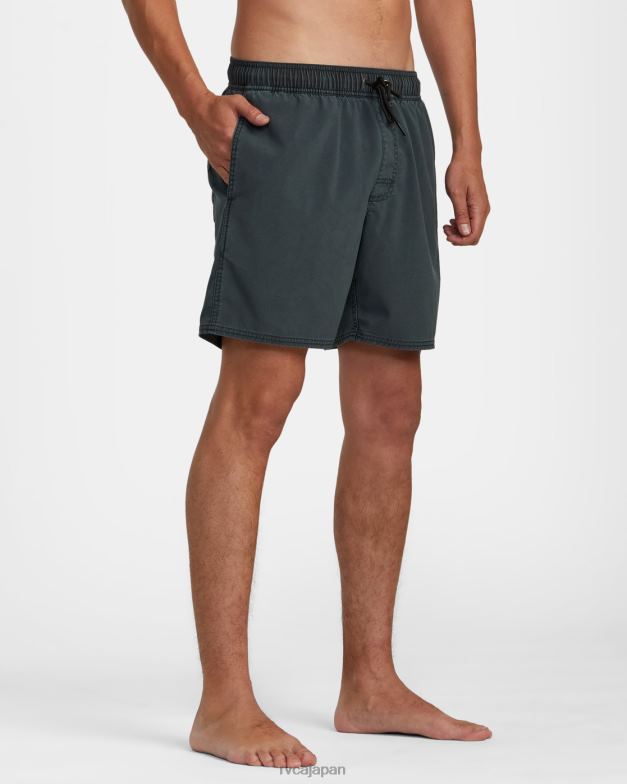 ボトムス TP8J744 黒 RVCA ユニセックス VA ピグメント エラスティック ウエスト ボードショーツ 17