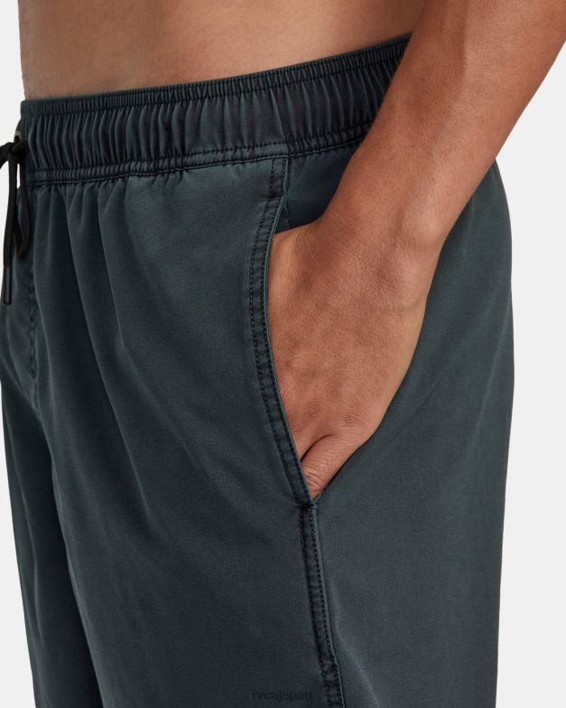 ボトムス TP8J744 黒 RVCA ユニセックス VA ピグメント エラスティック ウエスト ボードショーツ 17