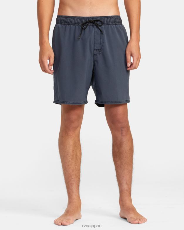 ボトムス TP8J757 新しい海軍 RVCA ユニセックス VA ピグメント エラスティック ウエスト ボードショーツ 17