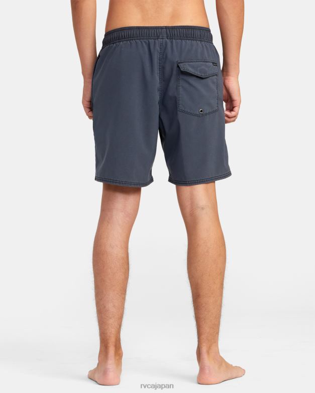 ボトムス TP8J757 新しい海軍 RVCA ユニセックス VA ピグメント エラスティック ウエスト ボードショーツ 17