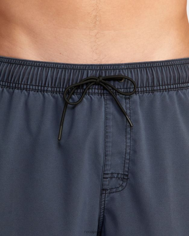 ボトムス TP8J757 新しい海軍 RVCA ユニセックス VA ピグメント エラスティック ウエスト ボードショーツ 17