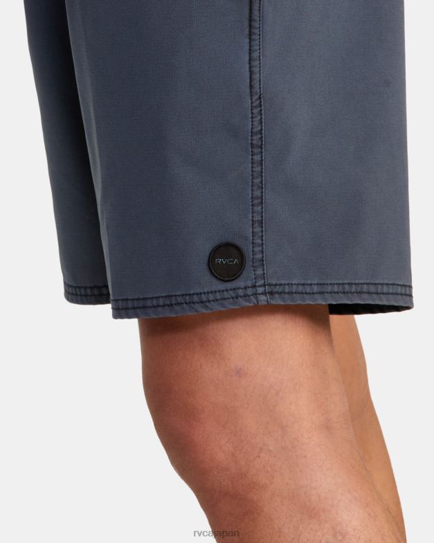 ボトムス TP8J757 新しい海軍 RVCA ユニセックス VA ピグメント エラスティック ウエスト ボードショーツ 17