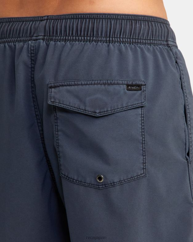 ボトムス TP8J757 新しい海軍 RVCA ユニセックス VA ピグメント エラスティック ウエスト ボードショーツ 17