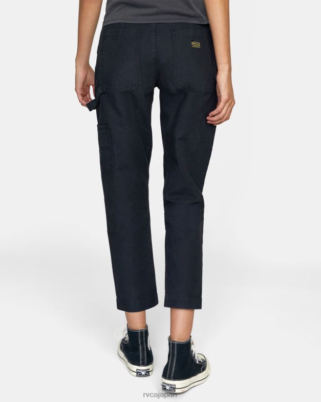 衣類 TP8J772 本当の黒 RVCA 女性 不況作業服パンツ