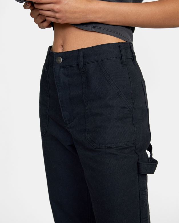 衣類 TP8J772 本当の黒 RVCA 女性 不況作業服パンツ