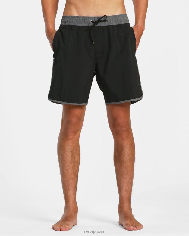 ボトムス TP8J773 黒 RVCA ユニセックス イースタン プラス エラスティック ウエスト ボードショーツ 17