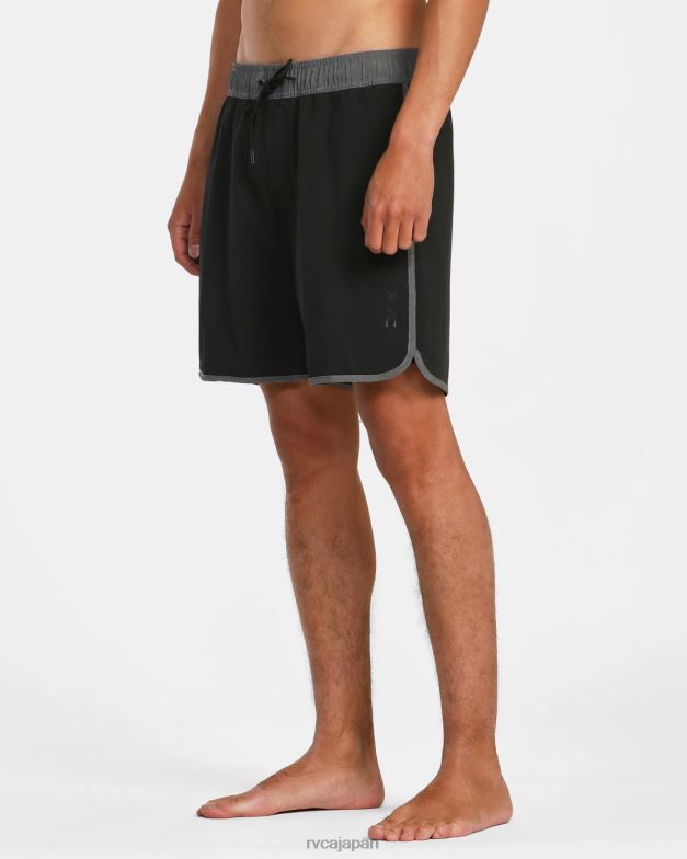 ボトムス TP8J773 黒 RVCA ユニセックス イースタン プラス エラスティック ウエスト ボードショーツ 17