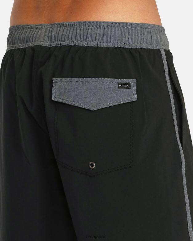 ボトムス TP8J773 黒 RVCA ユニセックス イースタン プラス エラスティック ウエスト ボードショーツ 17