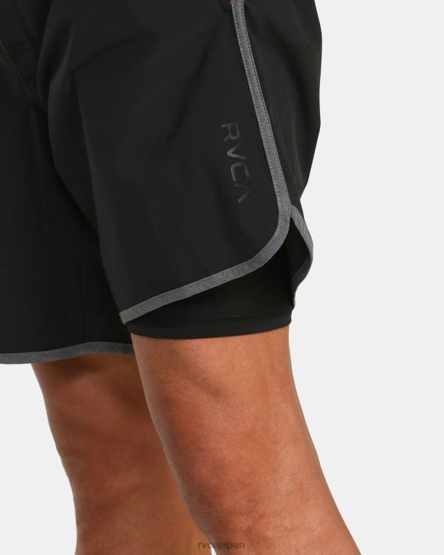 ボトムス TP8J773 黒 RVCA ユニセックス イースタン プラス エラスティック ウエスト ボードショーツ 17